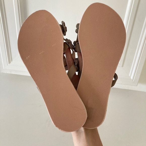 NWOT LaidBackLondon Anthropologie Adara Pink/Beaded Rose Floral Sandals Sz 40 - Picture 5 of 5